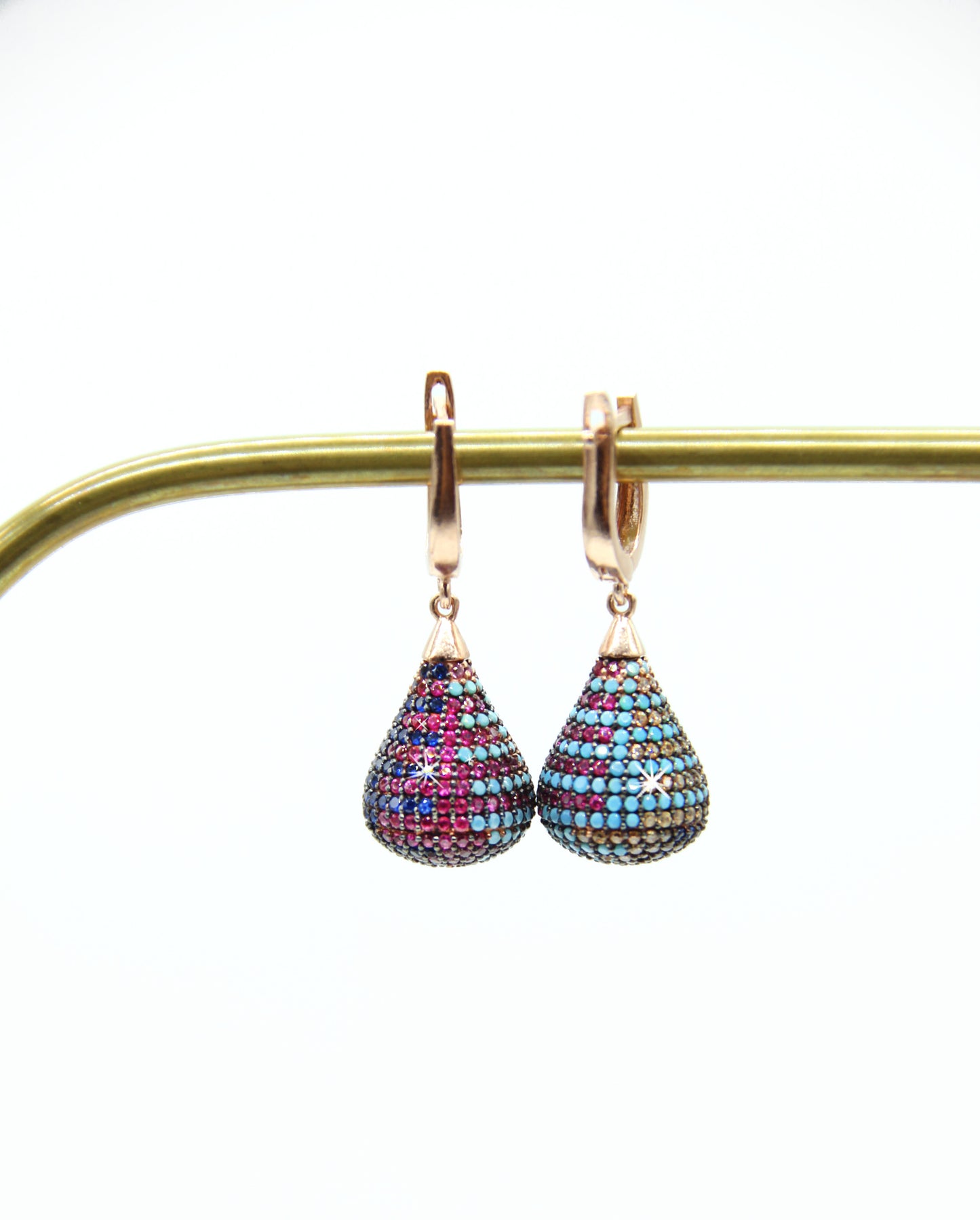 Champagne Drops Multicolor Earrings