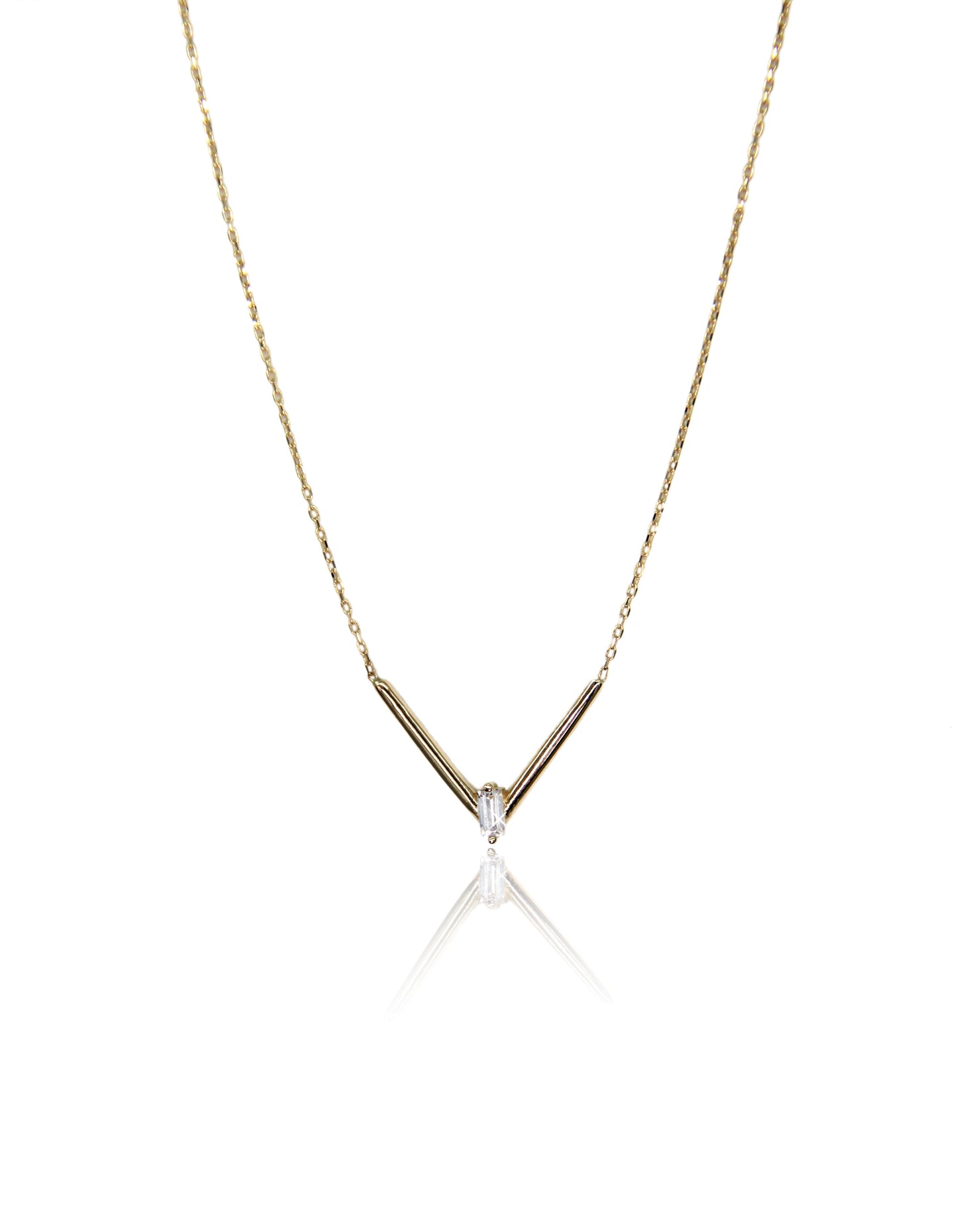 The "V" Gold Necklace