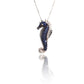 Monogamy Blue Silver Necklace
