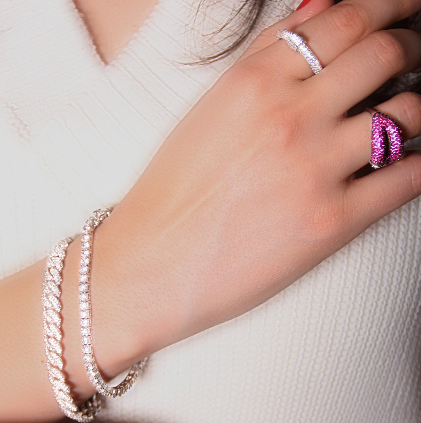 The Rhone Silver Tennis Bracelet