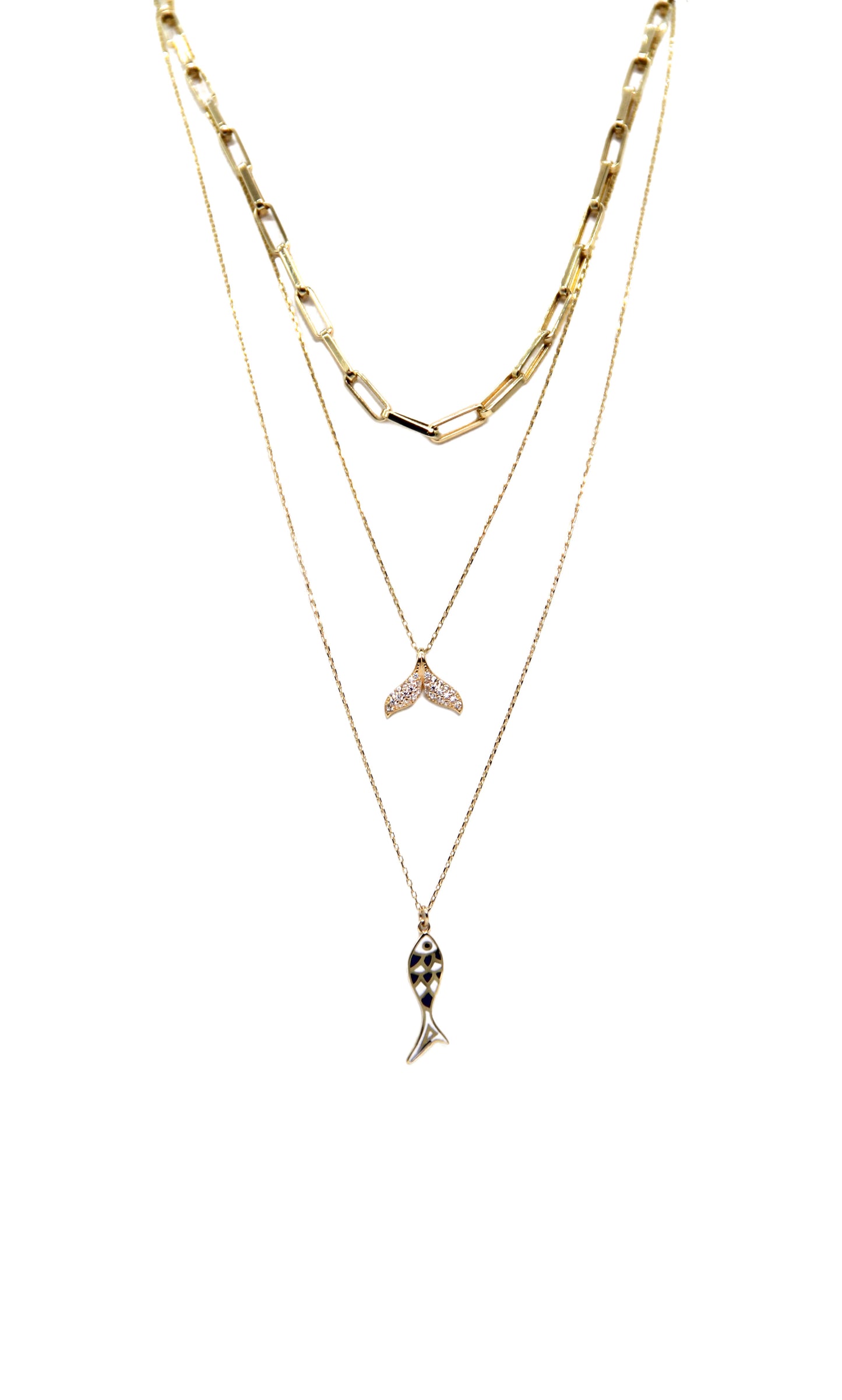 Tiny Fish Gold Necklace