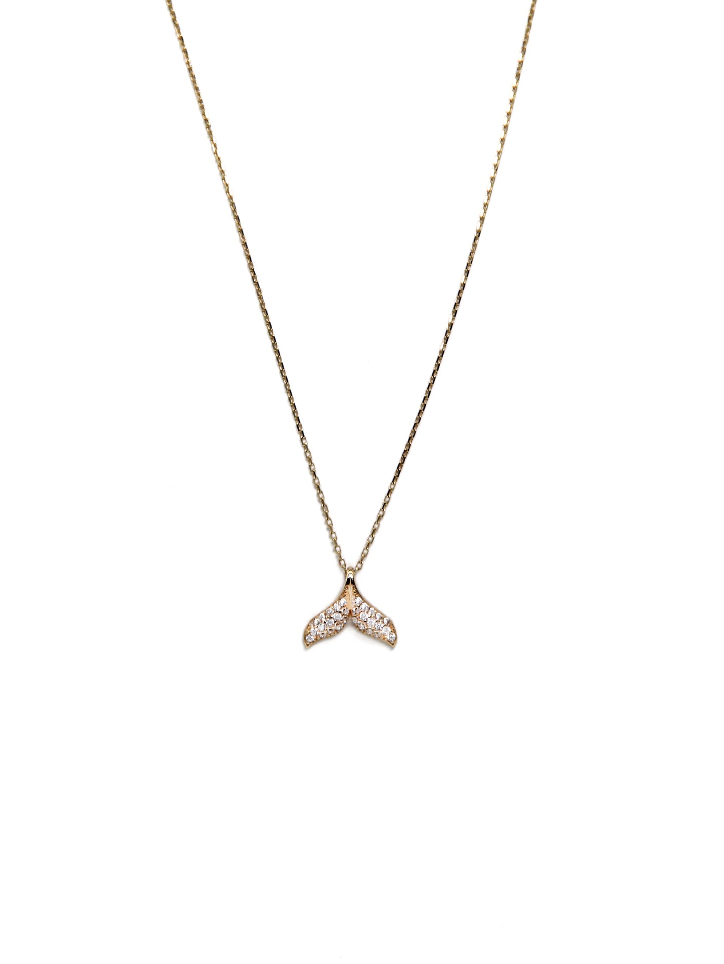 Whale Tail Gold Necklace