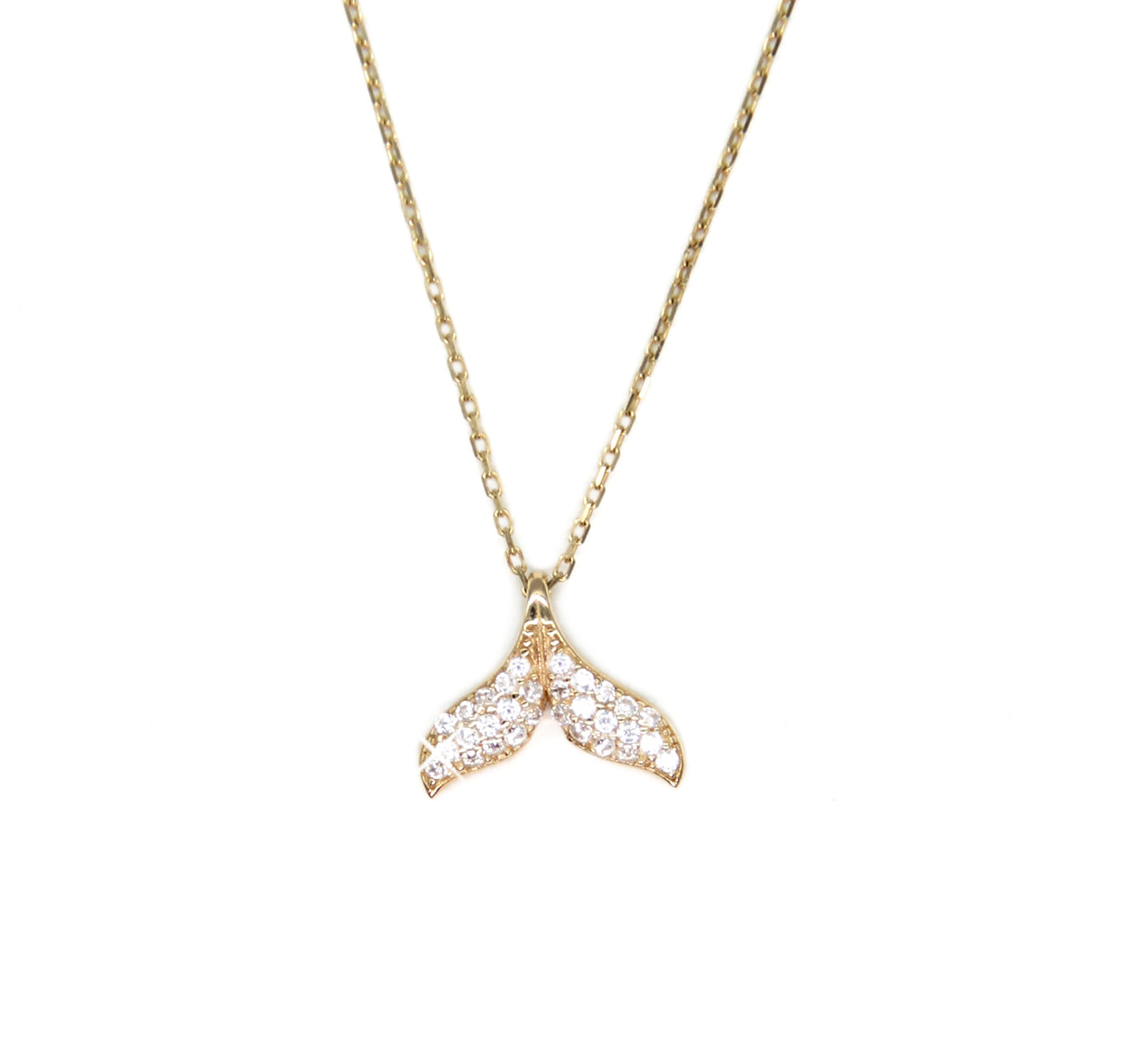 Whale Tail Gold Necklace