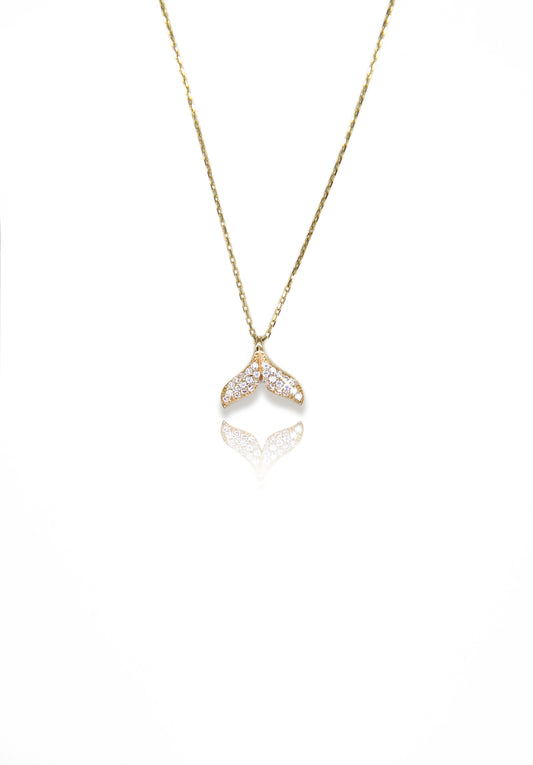 Whale Tail Gold Necklace