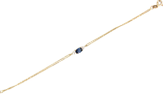 Dainty Blue Gold Bracelet