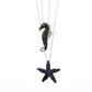 Monogamy Blue Silver Necklace