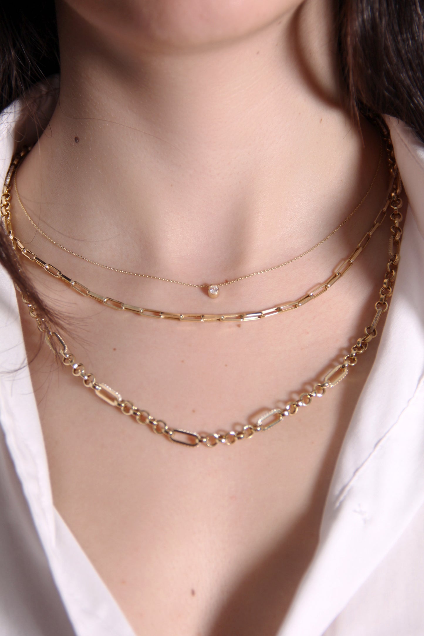 NY PaperClip Gold Chain